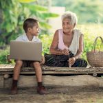 grandmother, kids, laptop-1807515.jpg